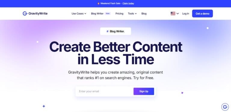 GravityWrite streamlines content creation with AI-powered tools, templates, SEO optimization, and multi-language support for blogs and marketing.