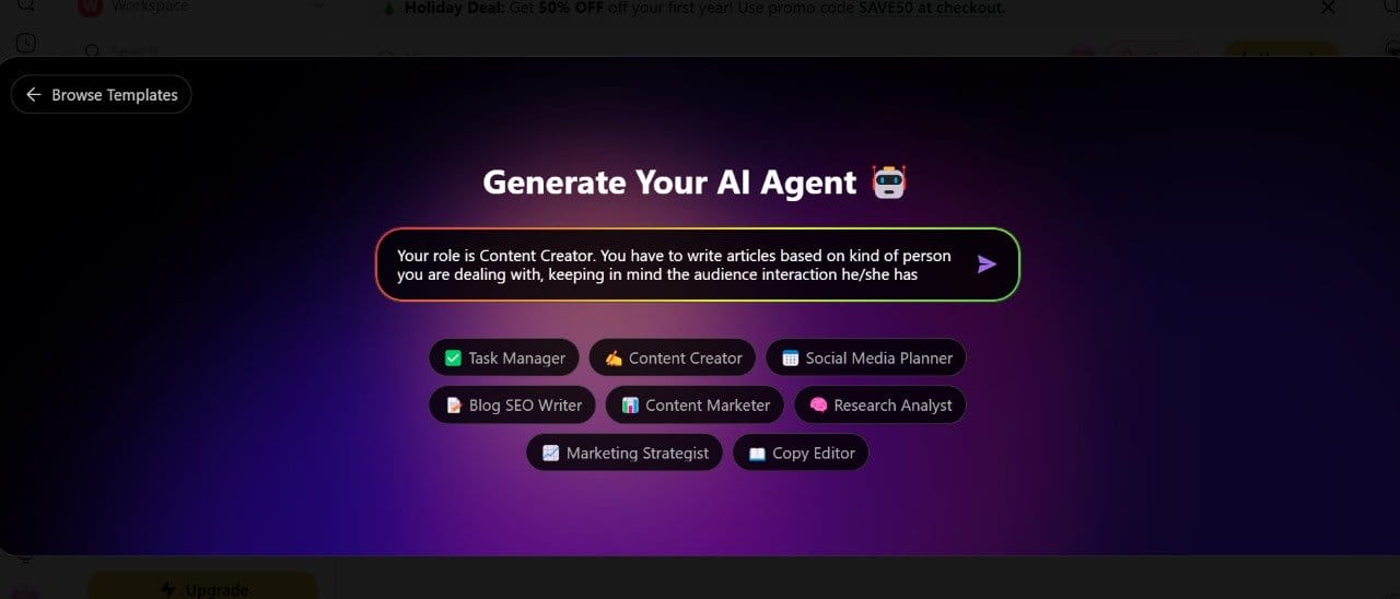 Generate Your AI Agent