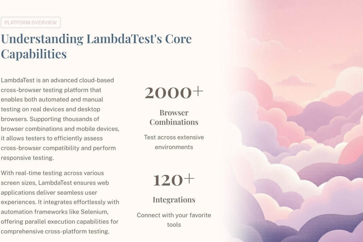 A look at the main features of LambdaTest's platform