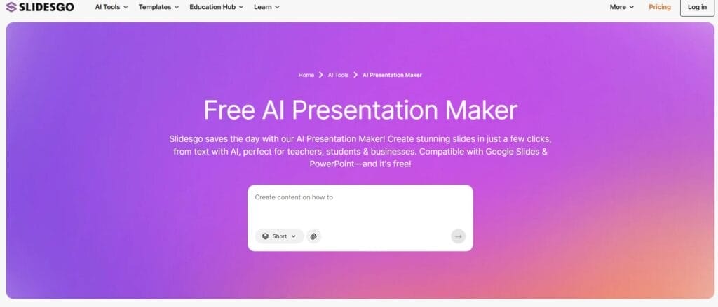 Slidesgo AI